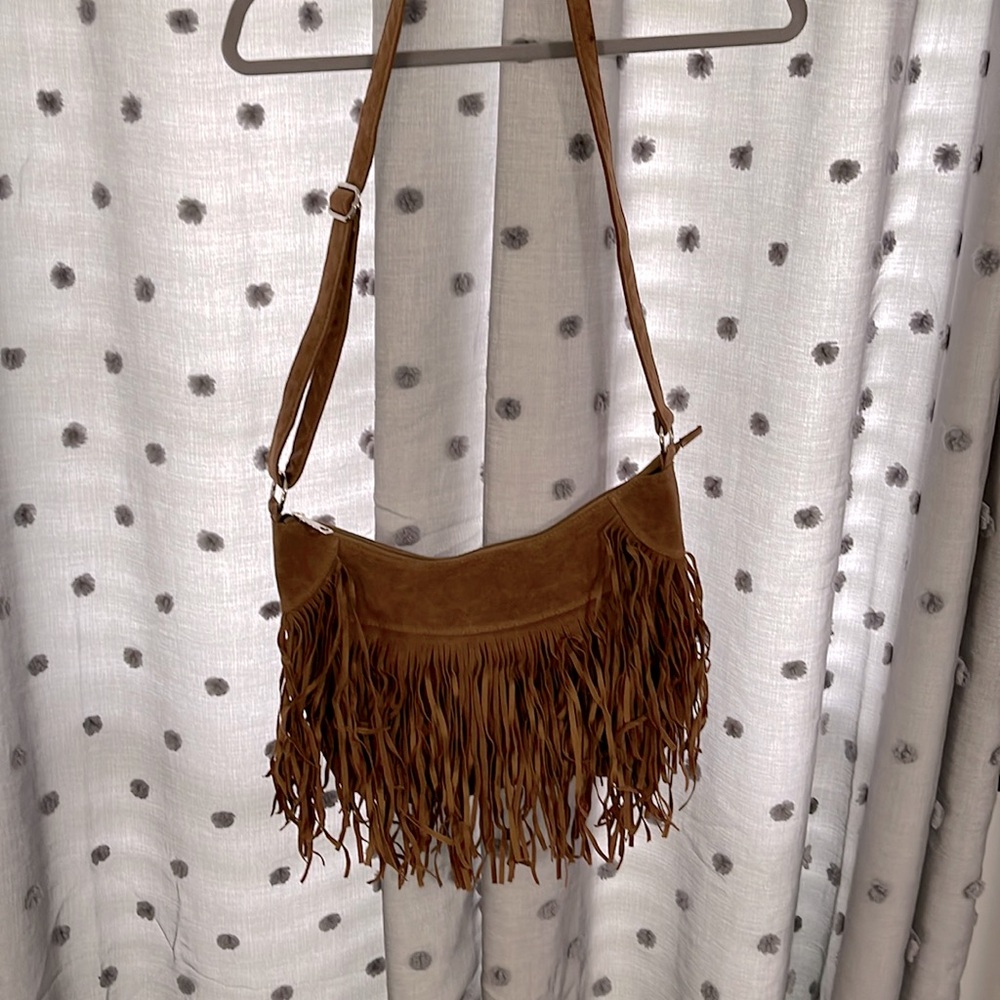 Fringe Small Brown Purse